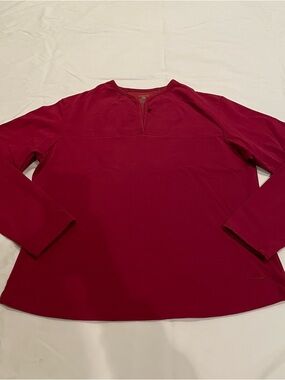 Patagonia Women's Long-Sleeve Split-Neck Top in Raspberry